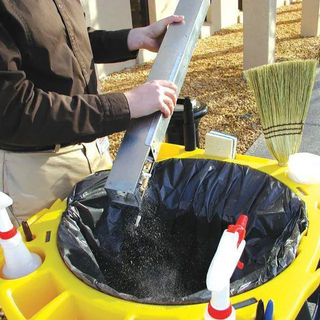 Alt view image 5 of 8 - Cigarette Receptacle,1 gal.,Tan RUBBERMAID FG257088BEIG