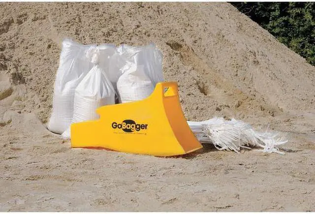 Alt view image 7 of 7 - GOBAGGER 5EET2 Sand Bag Filling Tool, Plastic, Yellow