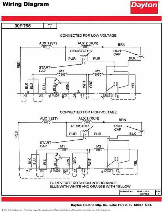 Alt view image 6 of 6 - DAYTON 30PT65 MTR,CS/CR,ODP,1/2 HP,1725,48Z,EFF 76.2