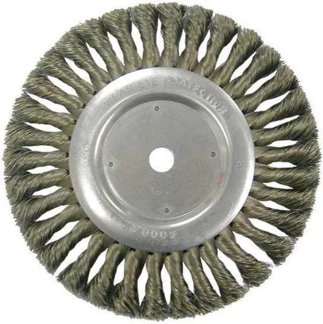 Alt view image 4 of 4 - WEILER 90858 Twist Wire Wheel Wire Brush, Arbor, 8"