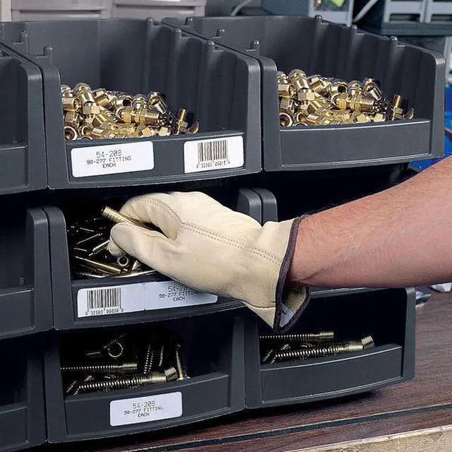 Alt view image 3 of 3 - AKRO-MILS 30776BLACK Hang & Stack Storage Bin, Plastic, Black, 7 in H, 6 5/8 in