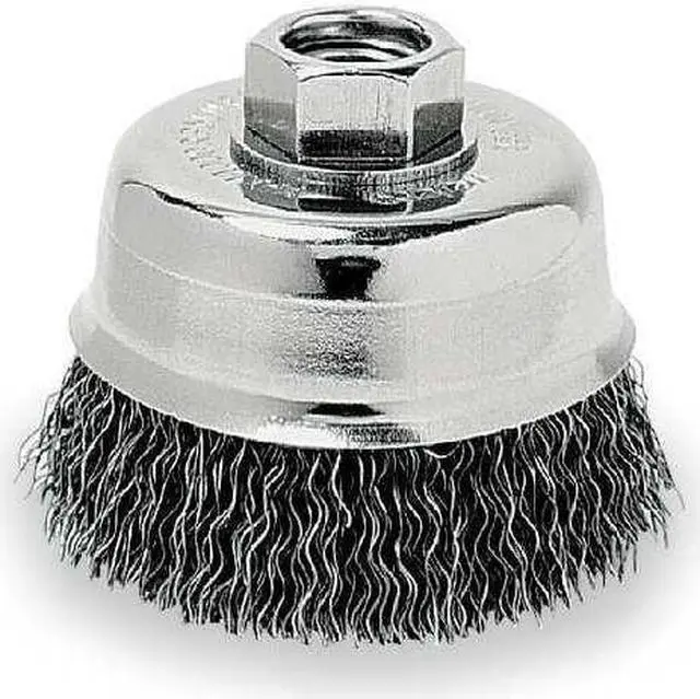 Alt view image 6 of 7 - WEILER 93243 Crimped Wire Cup Brush, 3" Dia., 0.014"
