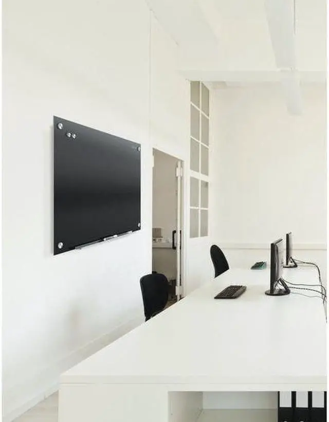 Alt view image 18 of 19 - QUARTET G2418B 18" H x 24" W Magnetic Glass Dry Erase Board, Gloss, Black
