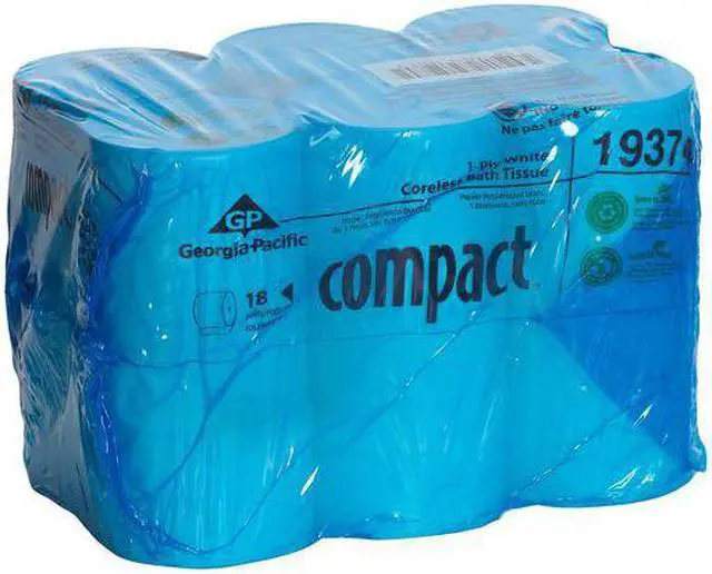 Alt view image 10 of 10 - GEORGIA-PACIFIC 19374 Compact(R) Coreless Toilet Paper, 1 Ply, 3000 Sheets, PK18