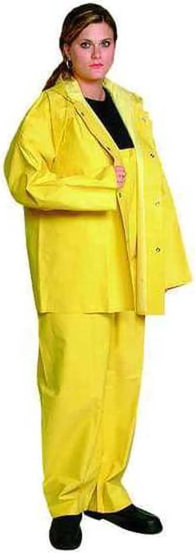 Alt view image 2 of 2 - CONDOR 1FAY7 Rain Jacket with Hood,Yellow,S