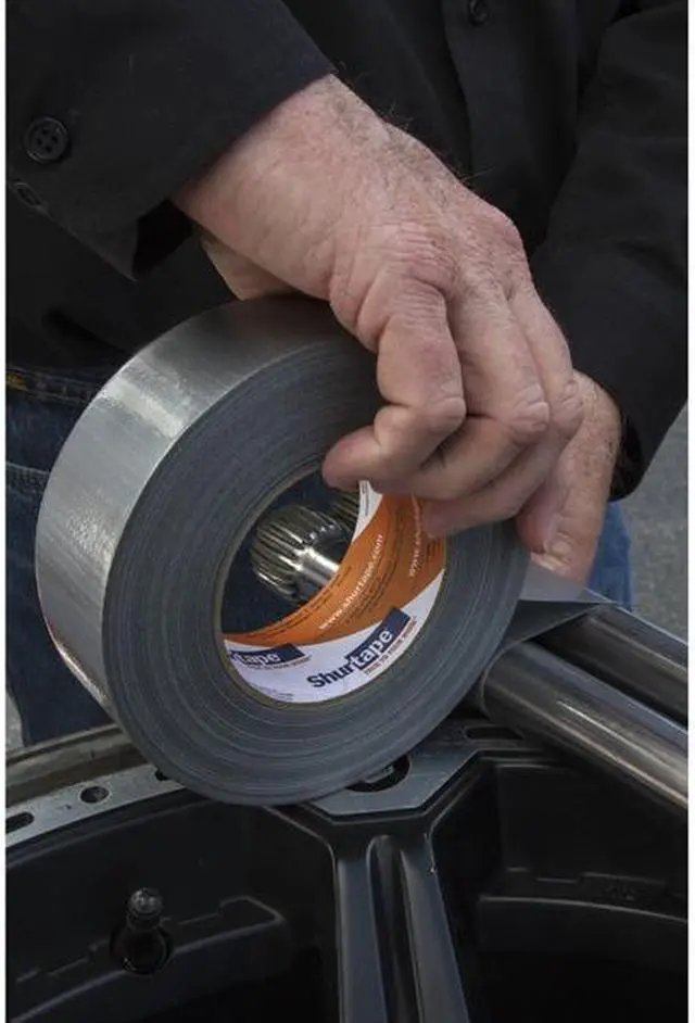 Alt view image 3 of 10 - Duct Tape,55m L,Adhesion 131 oz/in,Black SHURTAPE PC 599