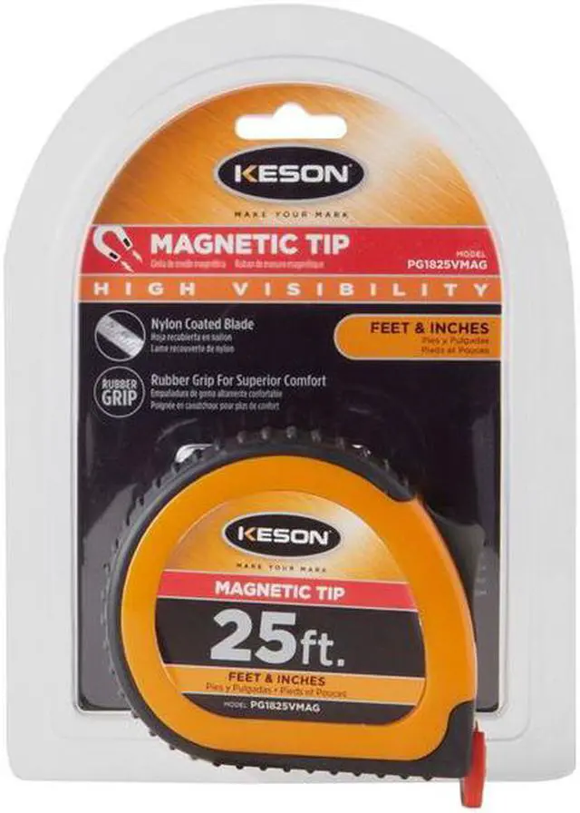 Alt view image 5 of 5 - KESON PG1825VMAG 25 ft Tape Measure, 1 in Blade