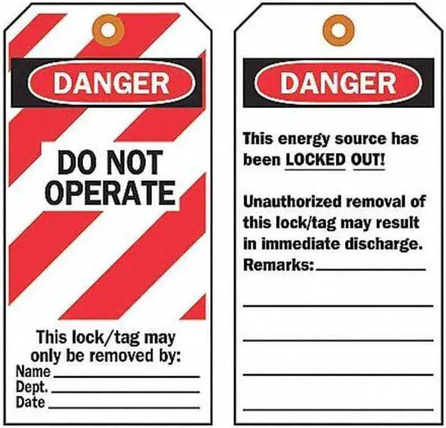 Alt view image 3 of 3 - BRADY 65440 Danger Bilingual Tag,5-3/4 x 3 In,PK25