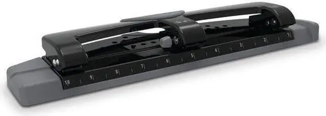 Alt view image 12 of 12 - SWINGLINE A7074134 Three-Hole Paper Punch,12 Sheets,Blk/Gry