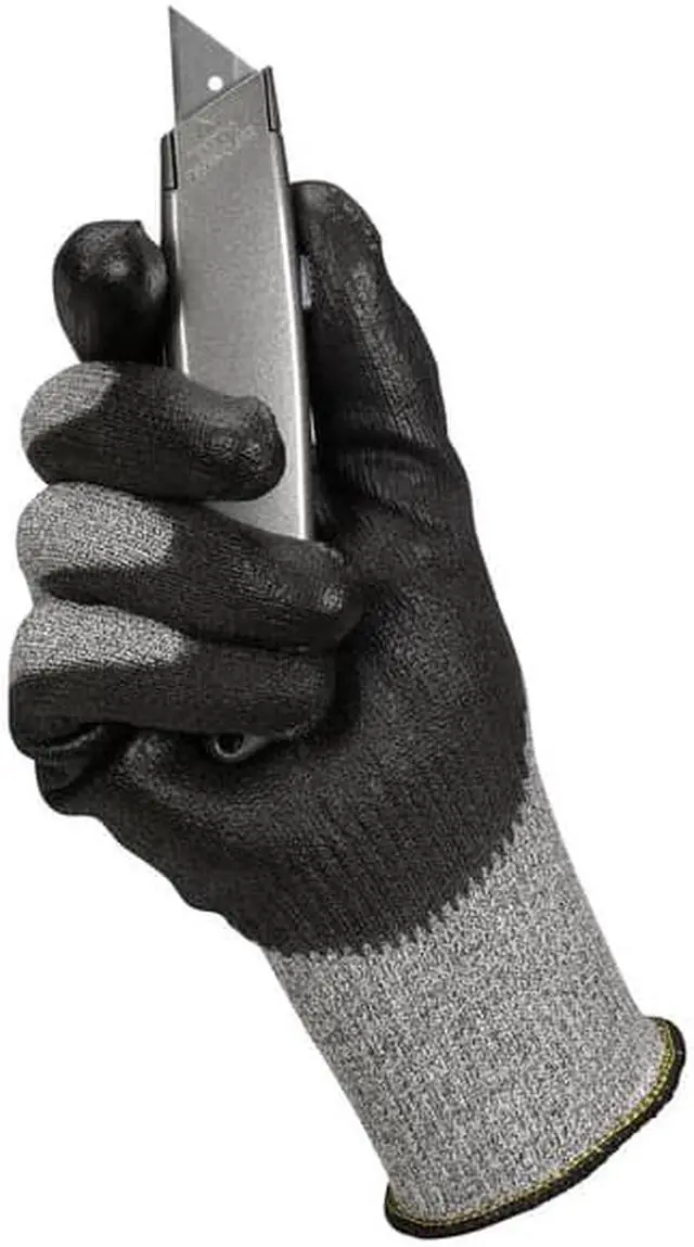 Alt view image 5 of 7 - KLEENGUARD 47106 Knit Gloves, Cut Level A4 ,Dipped ,Polyurethane ,Smooth ,XS 1