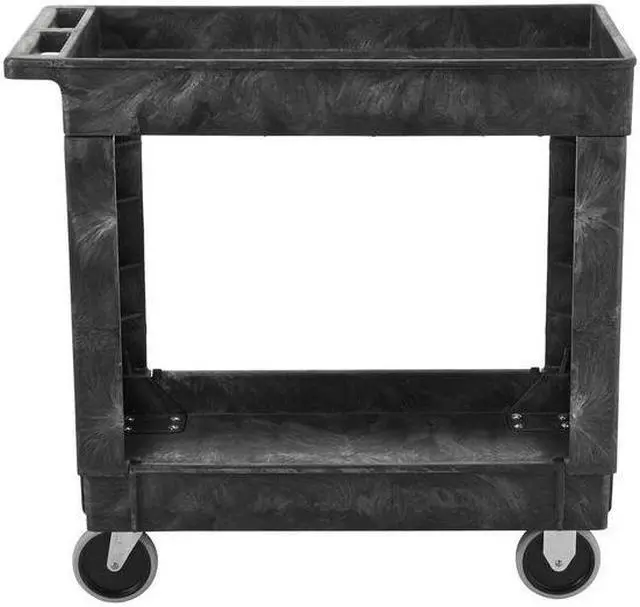 Alt view image 4 of 9 - RUBBERMAID FG9T6600BLA Utility Cart 500 lb. Capacity, 34"L x 16"W