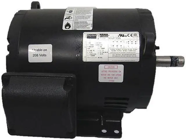Alt view image 6 of 6 - DAYTON 36VF35 GP Motor,ODP,2 HP,1165 rpm,1-1/8in. dia.