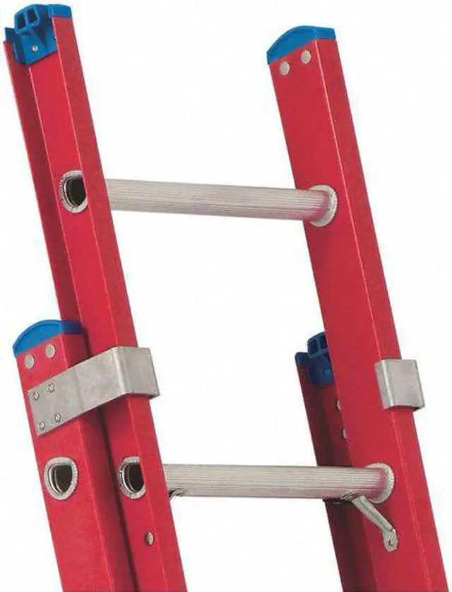 Alt view image 4 of 4 - WESTWARD 44YY67 16 ft Fiberglass Extension Ladder, 300 lb Load Capacity
