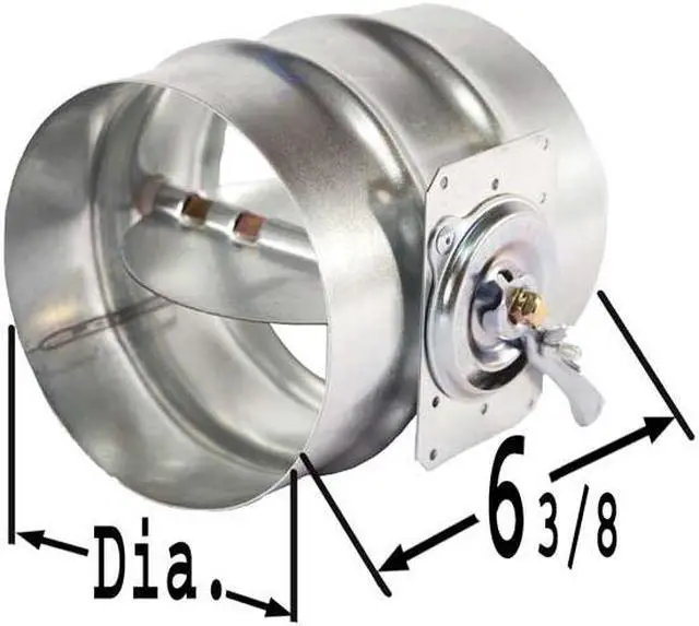 Alt view image 3 of 5 - DAYTON 2TFX9 Balancing Damper,Round, 10 In,Diameter