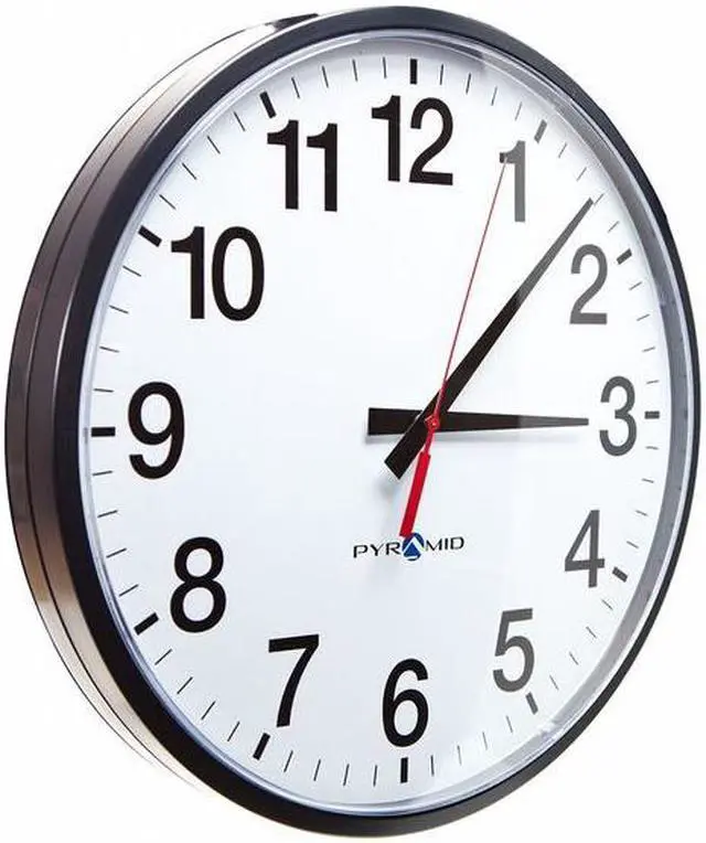 Alt view image 3 of 3 - PYRAMID 9A13AG 13-1/4" Analog Wireless Wall Clock, Black