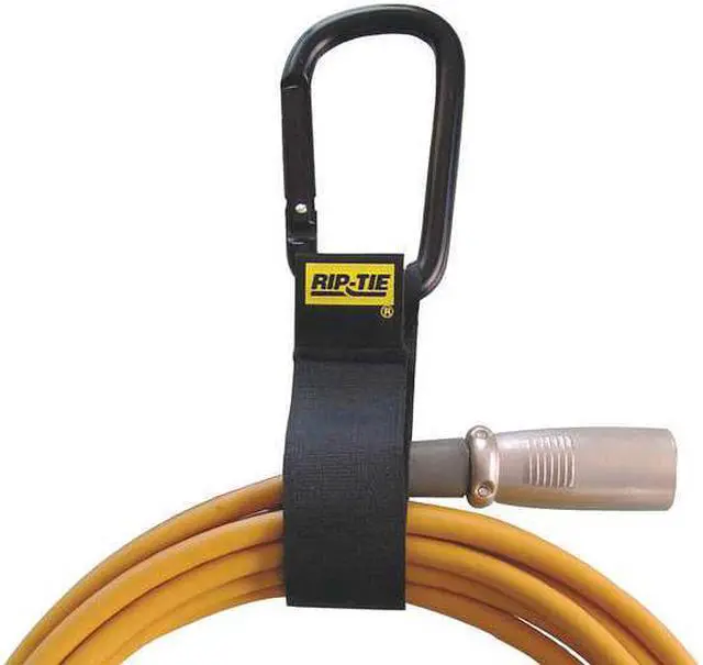 Alt view image 2 of 3 - RIP-TIE J-B9-C05-BK Cable Tie Strap, 9 in L, 2-1/2 in Max Bundle Dia., Black,