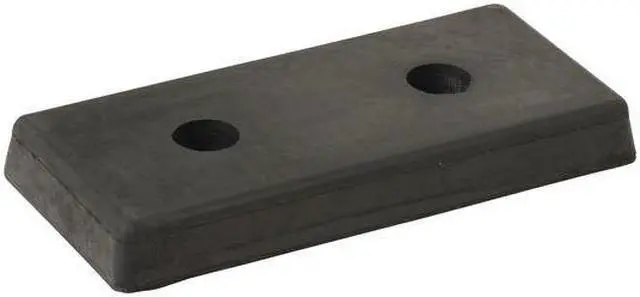 Alt view image 2 of 5 - VESTIL B-818 Dock Bumper,8 in. D,Rubber,Rectangular