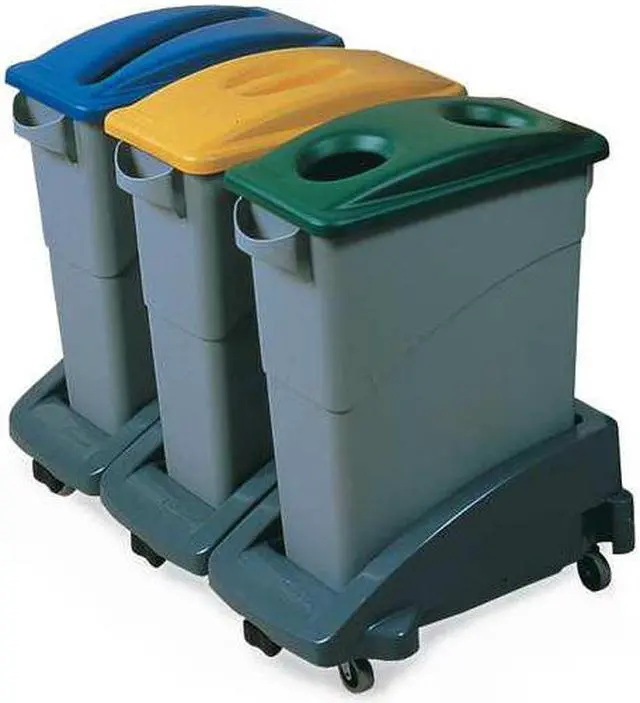 Alt view image 5 of 10 - RUBBERMAID FG268888LGRAY Trash Can Top,Dome,Snap-On Closure,Gray