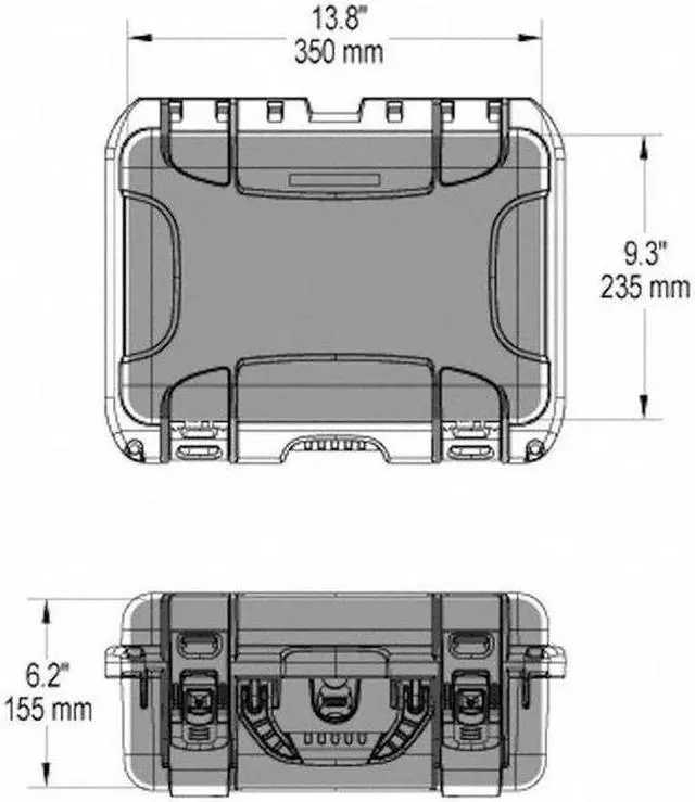 Alt view image 4 of 7 - Nanuk 915-2003 Hard Plastic Waterproof Case w/padded divider, Interior (L x W x H): 13.8 in x 9.3 in x 6.2 in (915-2003)