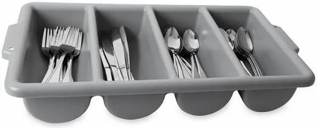 Alt view image 3 of 4 - RUBBERMAID FG336200GRAY Cutlery Bin, 4 Compartment