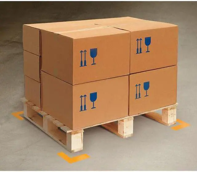 Alt view image 3 of 3 - MIGHTY LINE ANGLEY Floor Marking Tape,Angle,2In W,Ylw,PK100