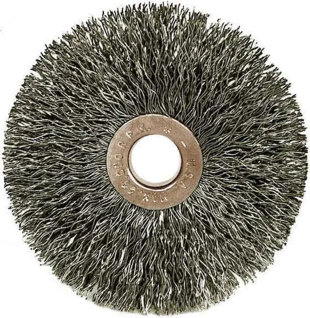 Alt view image 5 of 5 - WEILER 90856 Crimped Wire Wheel Wire Brush, Arbor, 1"