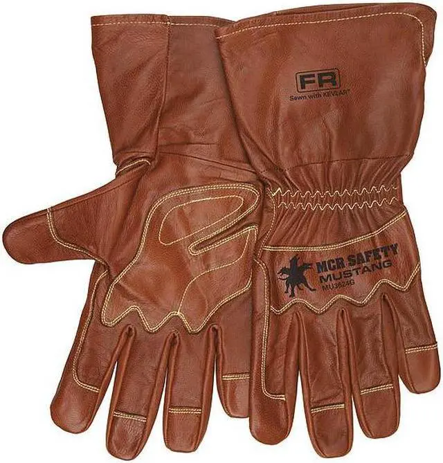 Alt view image 2 of 3 - MCR SAFETY MU3624GXXL Leather Drivers Gloves, Goatskin ( Double Palm ),