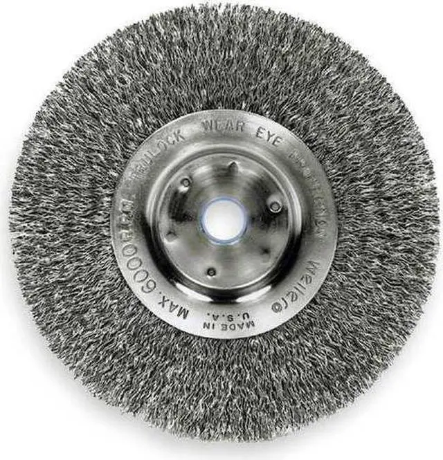 Alt view image 3 of 5 - WEILER 93491 Crimped Wire Wheel Wire Brush, Arbor, 7"