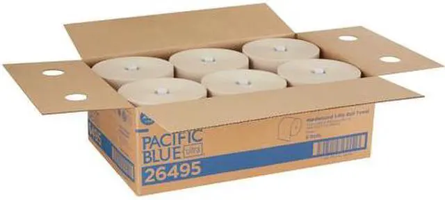 Alt view image 12 of 16 - Georgia-Pacific Pacific Blue Brown Ultra Towels - 7.87" x 1150 ft - Brown - Paper - Flexible, Chlorine-free, Biodegradable - 6 - 6 / Carton