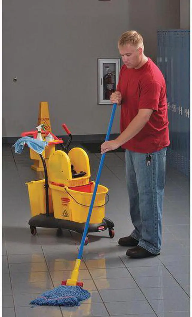 Alt view image 3 of 3 - TOUGH GUY 1TYZ3 60" Clamp On Wet Mop Handle, Gray, Fiberglass