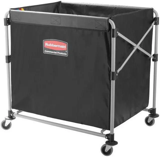 Alt view image 8 of 9 - Rubbermaid Commercial Collapsible X-Cart Replacement Bag 8 Bushel 220 Lbs Vinyl