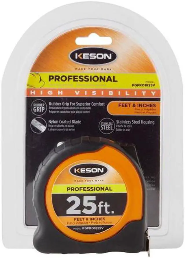 Alt view image 4 of 4 - KESON PGPRO1825V 25 ft Tape Measure, 1 in Blade