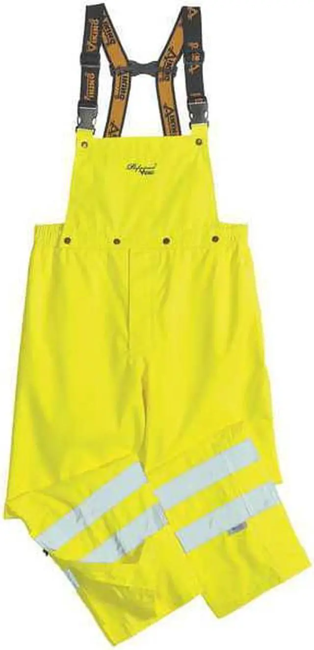 Alt view image 2 of 3 - VIKING D6329PG-S Hi-Visibility Rain Bib Pants, Polyester, 31 in Inseam, 30 in