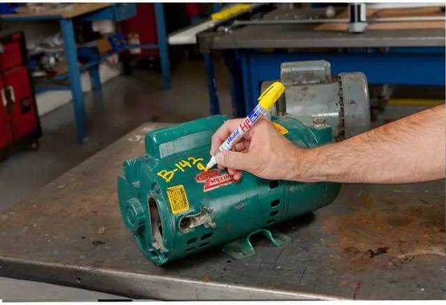 Alt view image 2 of 2 - MARKAL 96961 Permanent Liquid Paint Marker, Medium Tip, Yellow Color Family,