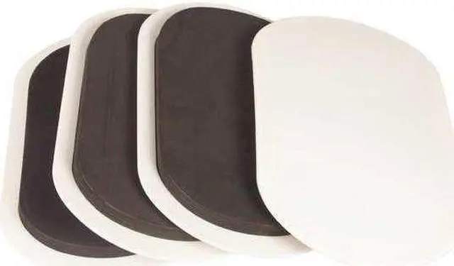 Alt view image 2 of 2 - ZORO SELECT 10G209 Furn. Glides,Self-Stick,Oval,9-1/2",PK4