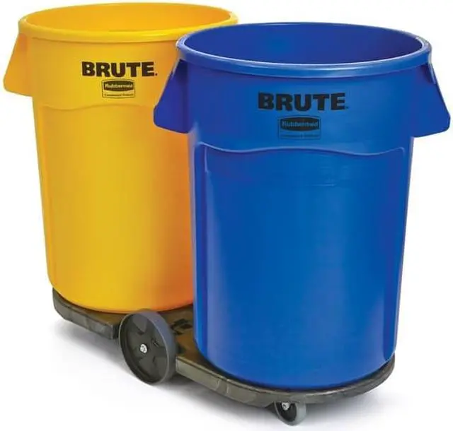 Alt view image 4 of 8 - RUBBERMAID FG264600BLA Brute Container Dolly,200 lb.,20-1/4"W,Black