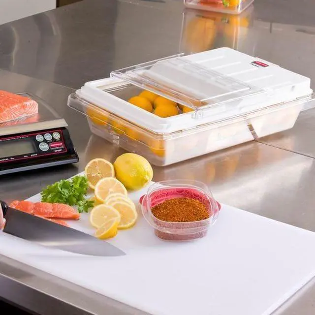 Alt view image 8 of 8 - RUBBERMAID COMMERCIAL FG330700CLR Food Box, 8 qt., Clear