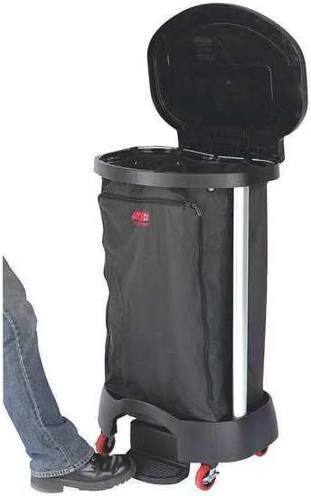 Alt view image 6 of 6 - RUBBERMAID FG630000BLA Black Aluminum, Linen Hamper