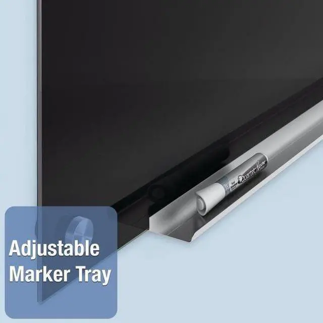 Alt view image 17 of 19 - QUARTET G2418B 18" H x 24" W Magnetic Glass Dry Erase Board, Gloss, Black