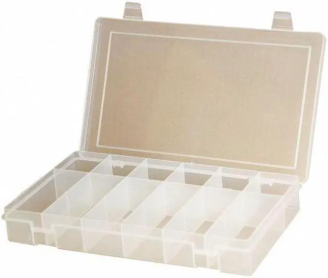 Alt view image 2 of 3 - DURHAM MFG SPOS12-CLR 12 Compartment Box, 10-13/16"W x 1-3/4"H