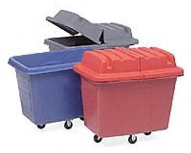 Alt view image 3 of 5 - RUBBERMAID COMMERCIAL FG461200BLA Cube Truck,7/16 cu. yd.,400lb. Cap,Black