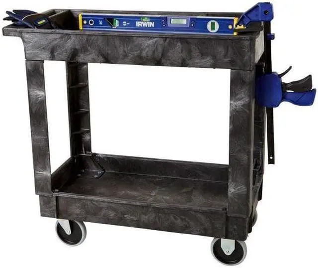 Alt view image 9 of 9 - RUBBERMAID FG9T6600BLA Utility Cart 500 lb. Capacity, 34"L x 16"W