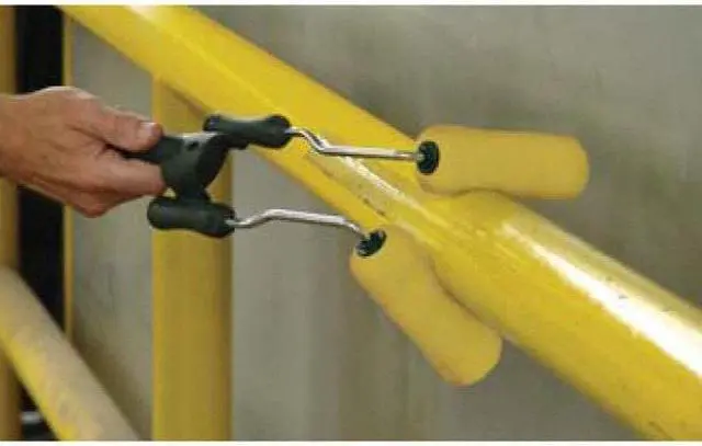 Alt view image 7 of 7 - WOOSTER R212 Mini Dual Paint Roller Frame, Cage, Polypropylene Handle, 4-1/2",