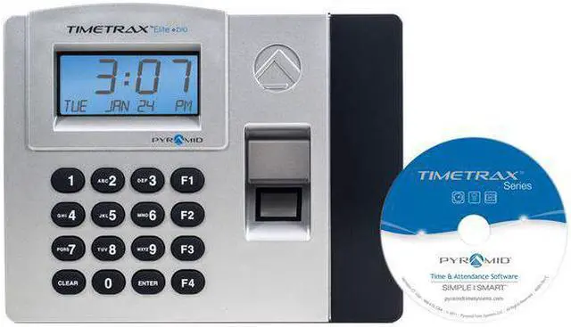 Alt view image 9 of 11 - PYRAMID TTELITEEK Biometric Time Clock System,Digital,