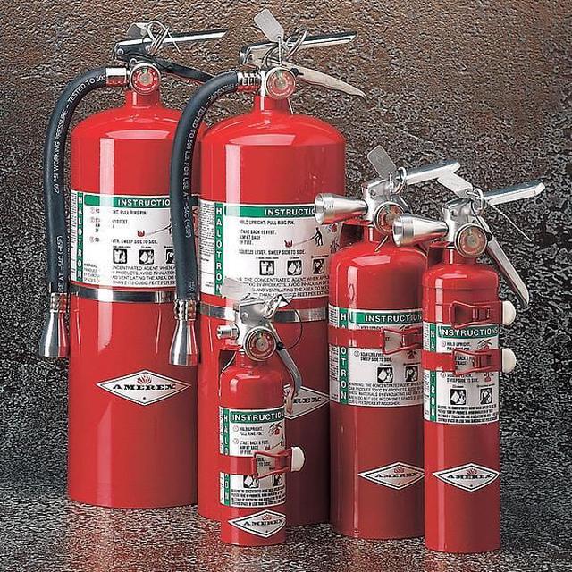 Alt view image 4 of 4 - AMEREX 398 Fire Extinguisher, 2A:10B:C, Halotron, 15.5 lb