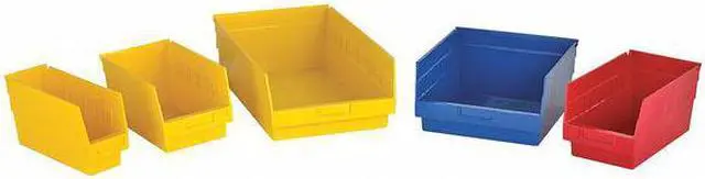 Alt view image 3 of 4 - QUANTUM STORAGE SYSTEMS QSB201YL Yellow Shelf Bin, 11-5/8"L x 4-1/8"W x 6"H