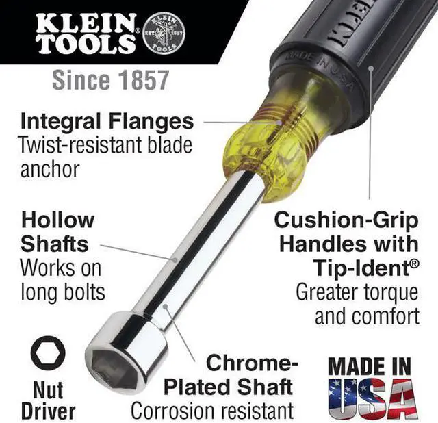 Alt view image 4 of 5 - Klein 646-7/16 7/16" Nut Driver, Heavy Duty