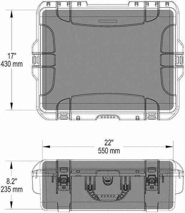 Alt view image 8 of 13 - Nanuk Large Series 945 Lightweight NK-7 Resin Waterproof Case with Foam, Black