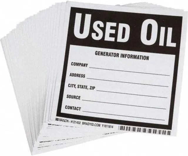 Alt view image 3 of 3 - BRADY 121432 Waste Label,Vinyl,6 In. H,6 In. W,PK100