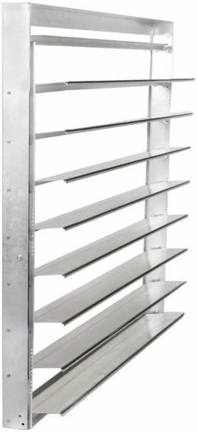Alt view image 2 of 4 - DAYTON 4YN18 36 in 38.75"H-W 4.5"L Alu Intake Shutter Dampr, 37 in x 37 in,